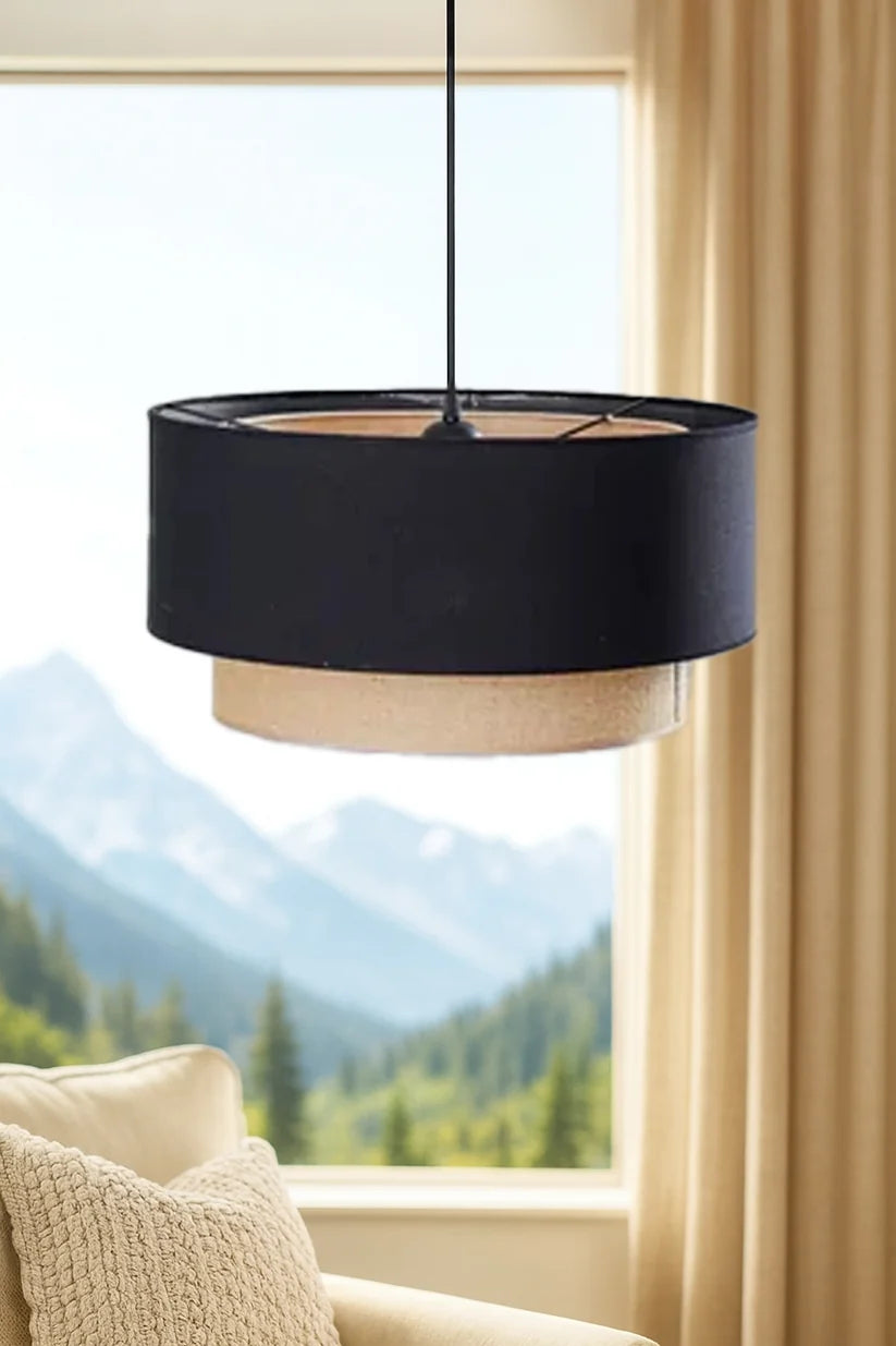 Jute Hanging Light for Bedroom | Natural Pendant Lamp - Quill