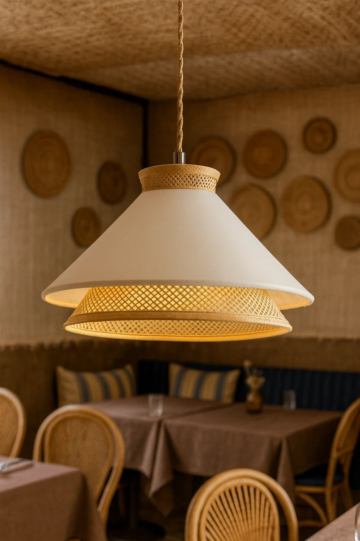 Wicker Hanging Light for Hallway - Tobiaso