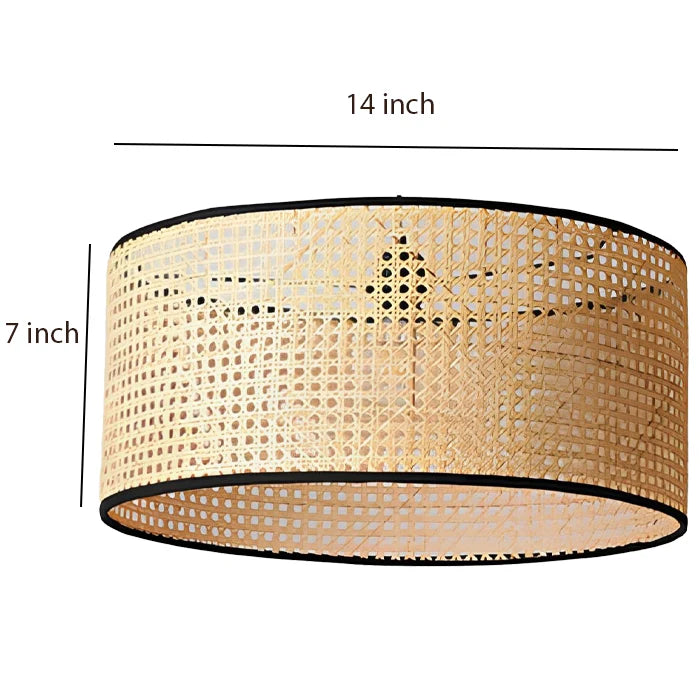 Rattan Hanging Light for Kitchen | Cane Pendant Lamp - Aldwyn