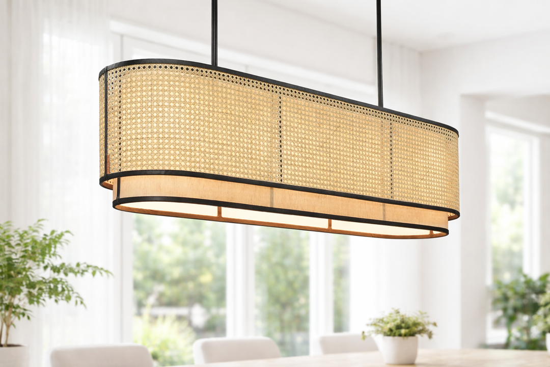 Bamboo Pendant Light for Living Room | Handmade Pendant Light - JEMMA by Luxury Rattan Handicrafts 