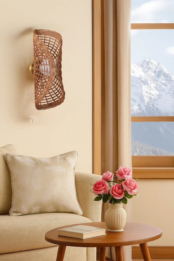 Wicker Wall Light for Living Room - Lilley