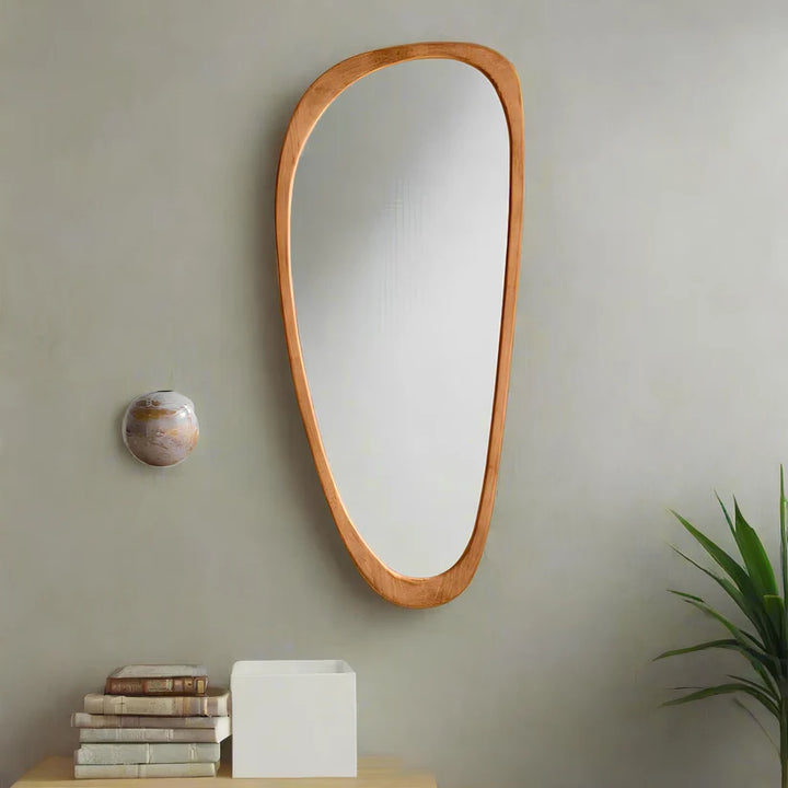 Bamboo Wall Mirror for Living Room - Ames
