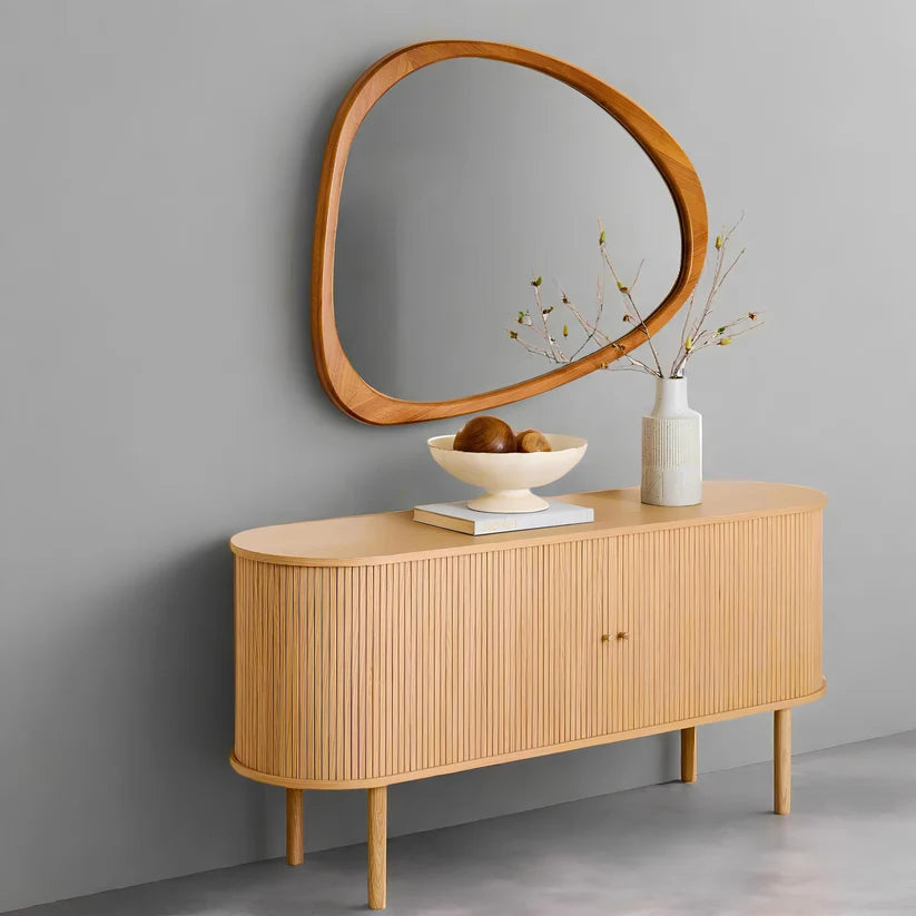 Bamboo Wall Mirror for Living Room - Waylon