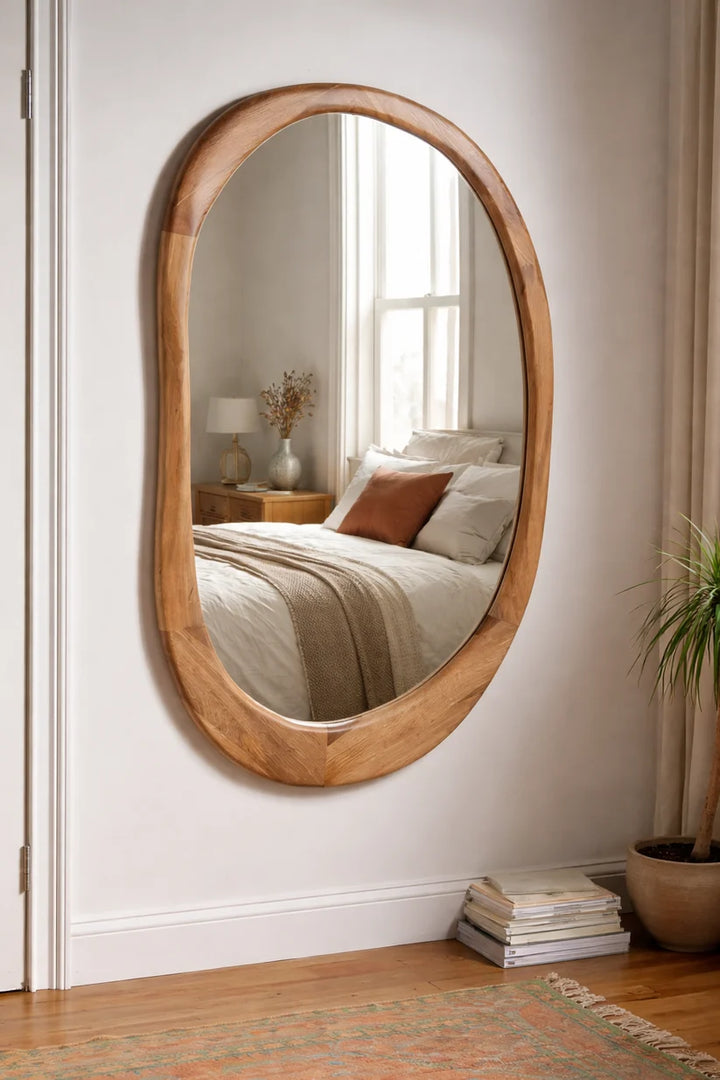 Bamboo Wall Mirror for Living Room - Vaughn