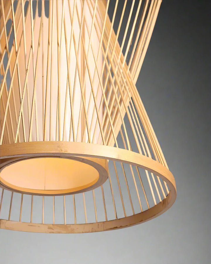 Wicker Hanging Light for Drawing Room | Rattan Pendant Lamp - Cadley