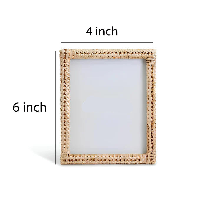Rattan Photo Frame 4x6 Inch for Home - Casimiro