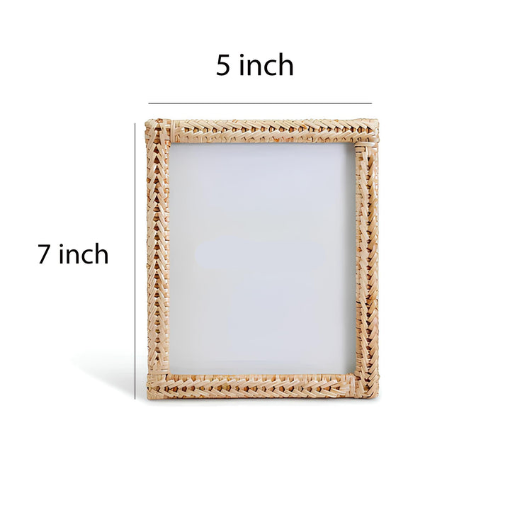 Rattan Photo Frame 4x6 Inch for Home - Casimiro