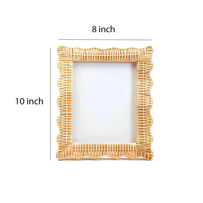 Rattan Photo Frame 4x6 Inch for Home - Rebecca