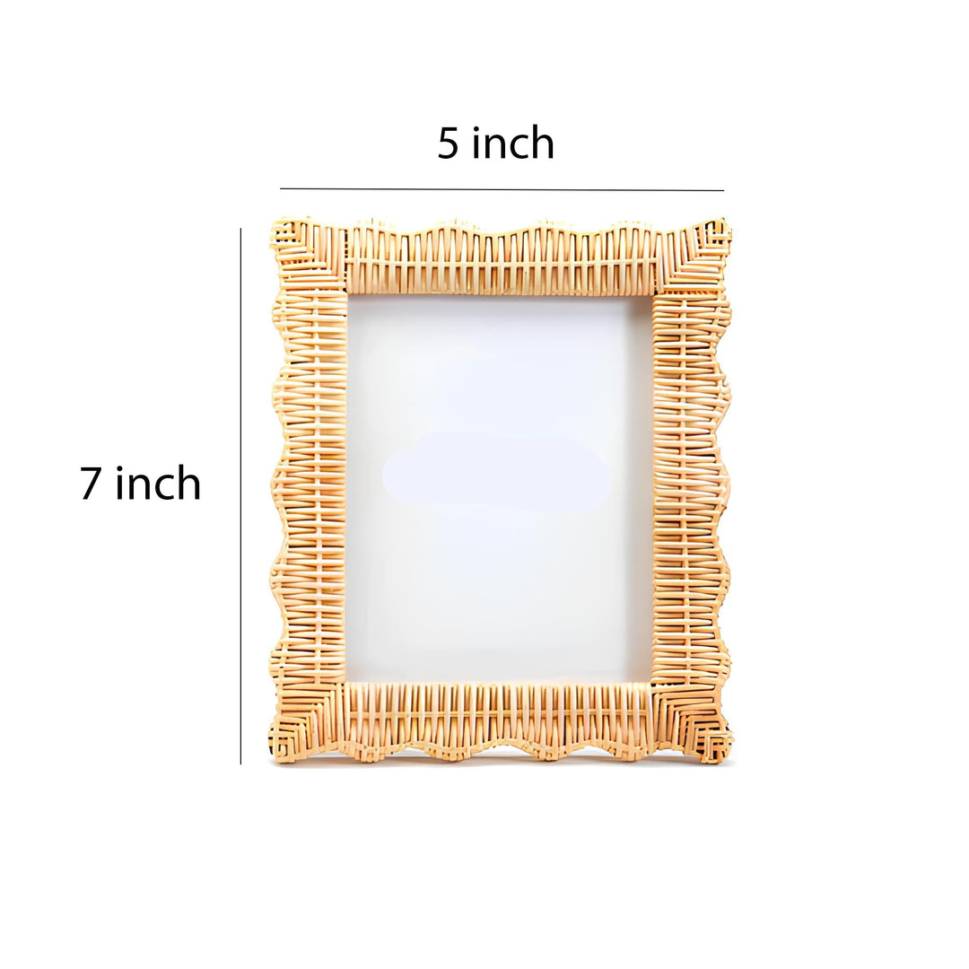 Rattan Photo Frame 4x6 Inch for Home - Rebecca