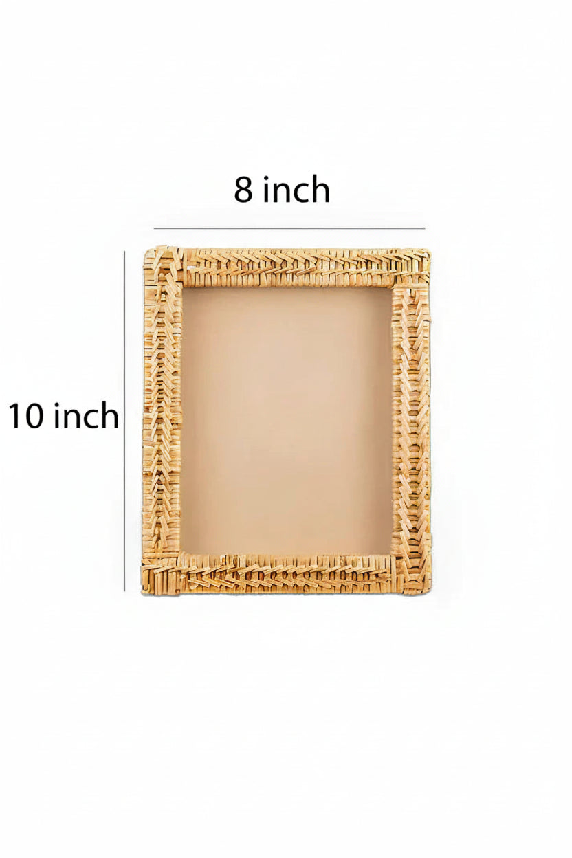 Rattan Photo Frame 5x7 Inch for Home - Dashwoode