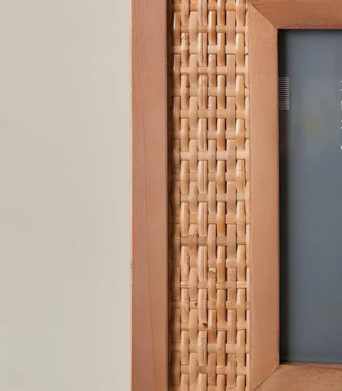 Rattan Photo Frame 4x6 Inch for Home - Vossen
