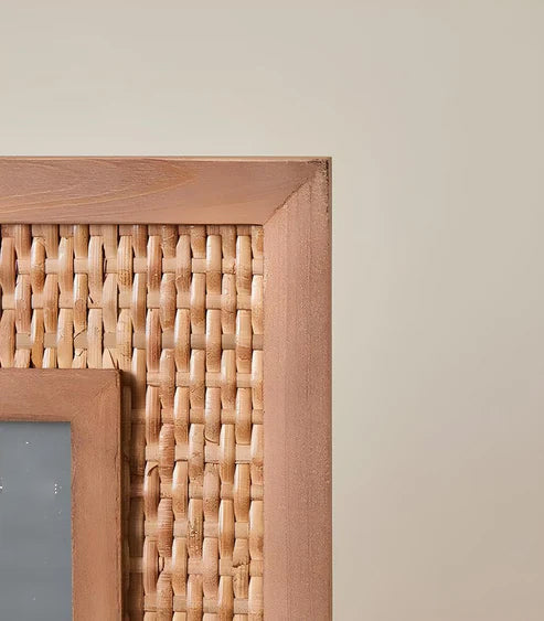 Rattan Photo Frame 4x6 Inch for Home - Vossen