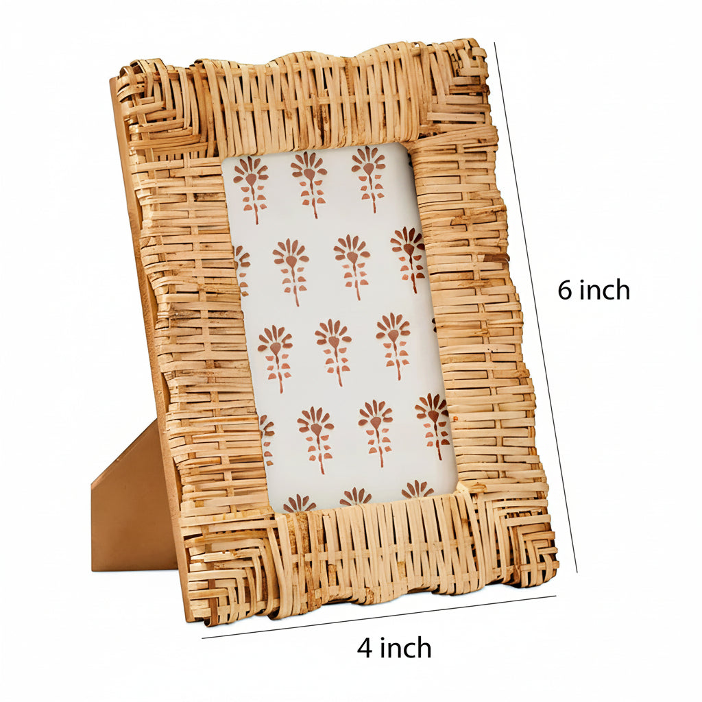 Rattan Photo Frame 4x6 Inch for Home - Larisa