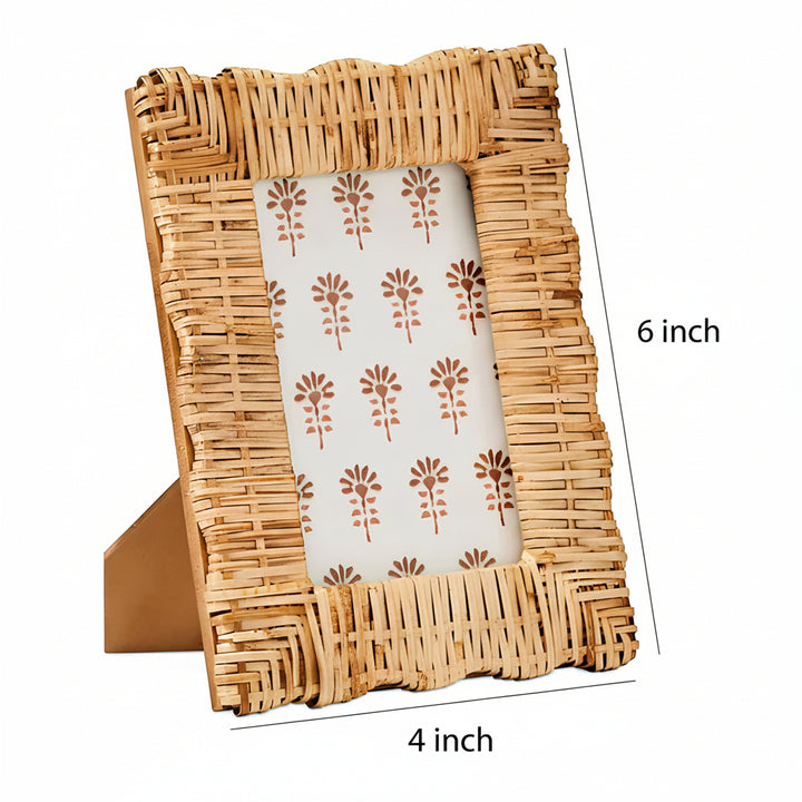 Rattan Photo Frame 4x6 Inch for Home - Larisa