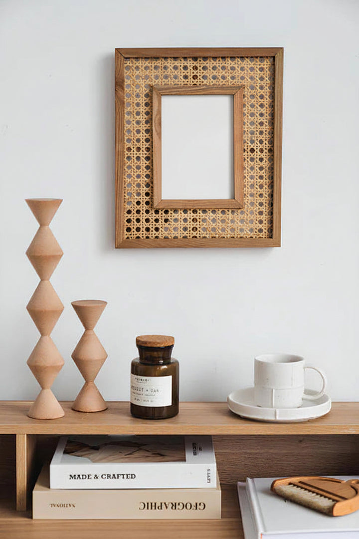 Rattan Photo Frame 4x6 Inch for Home - Xaviern