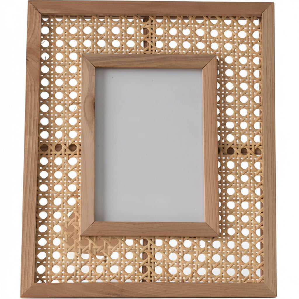 Rattan Photo Frame 4x6 Inch for Home - Xaviern