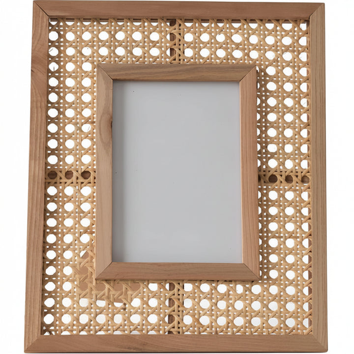 Rattan Photo Frame 4x6 Inch for Home - Xaviern