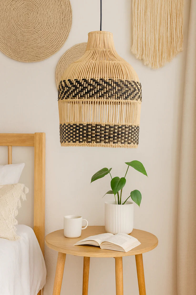 Bamboo Hanging Light for Kitchen | Cane Pendant Lamp - Iker