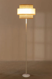Rattan Cane Floor Lamp for Living Room | Boho Standing Lamp - Magne