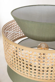 Rattan Cane Floor Lamp for Bedroom | Japandi Standing Lamp - Angelea