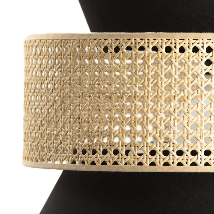 Rattan Cane Floor Lamp for Drawing Room | Modern Standing Lamp - Abriana