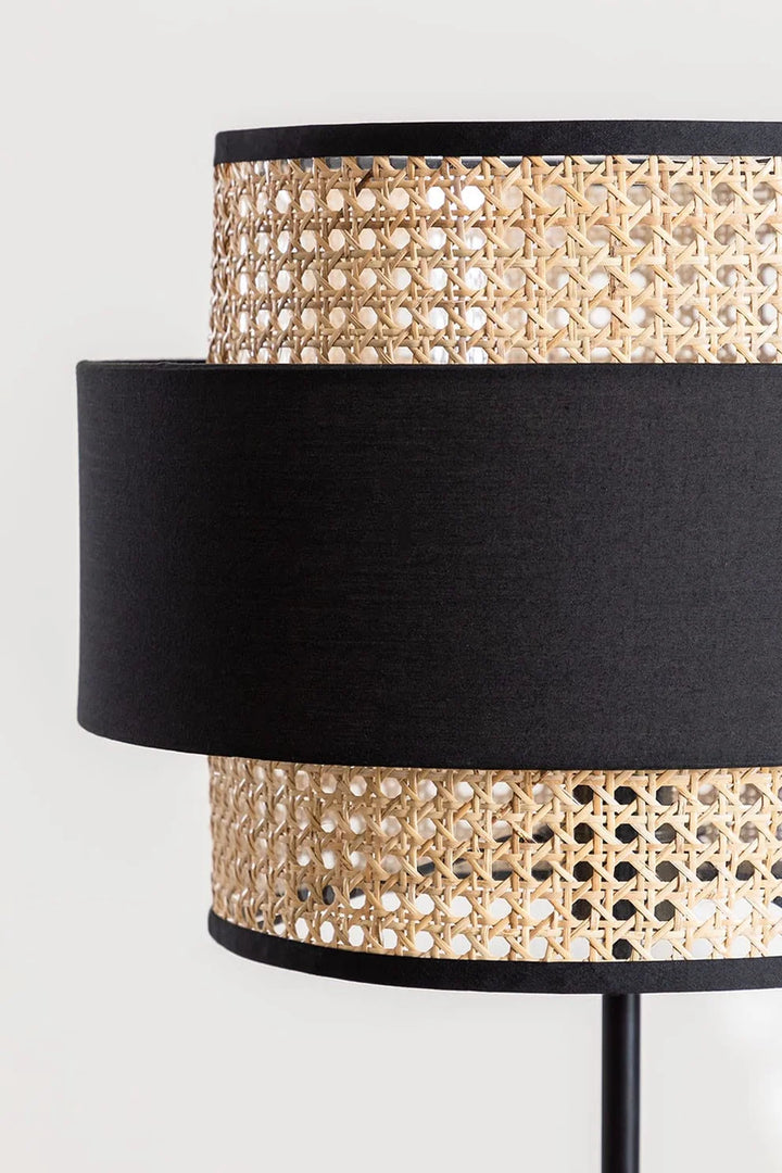 Rattan Cane Floor Lamp for Living Room | Modern Standing Lamp - Mary