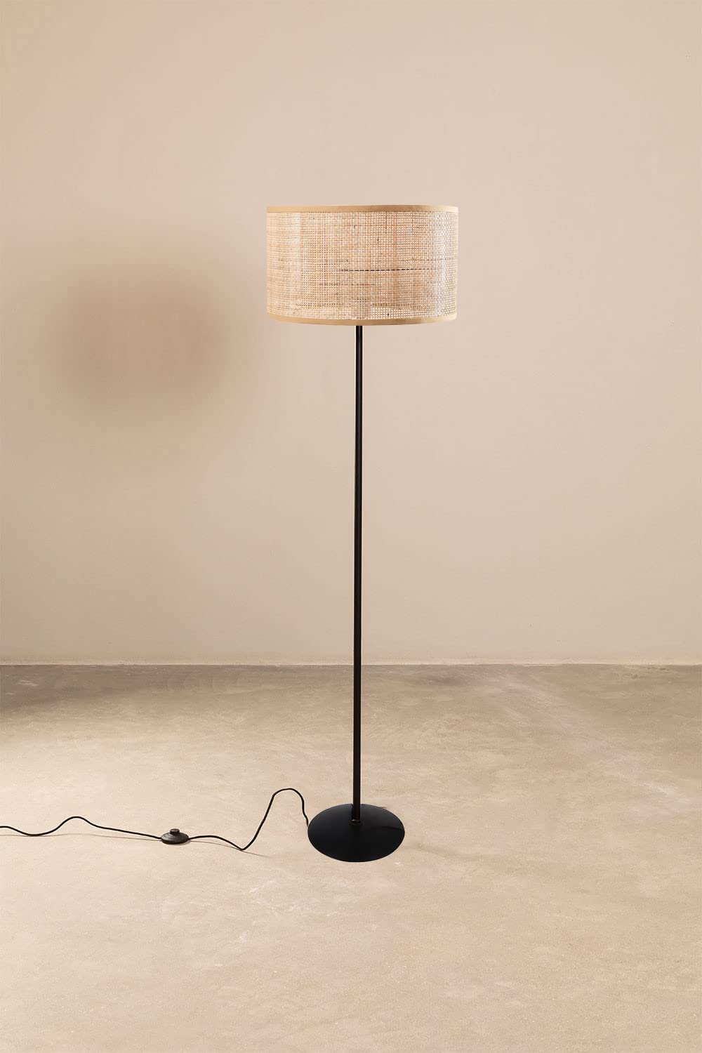 Luxury Rattan Handicrafts  Rattan Cane Webbing Floor Lamp Bamboo Floor Lamp Cane Floor Lamp Standing Lamp Wooden Standing lamp for Living Room...