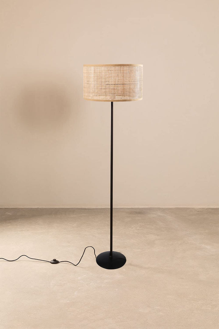 Luxury Rattan Handicrafts  Rattan Cane Webbing Floor Lamp Bamboo Floor Lamp Cane Floor Lamp Standing Lamp Wooden Standing lamp for Living Room...
