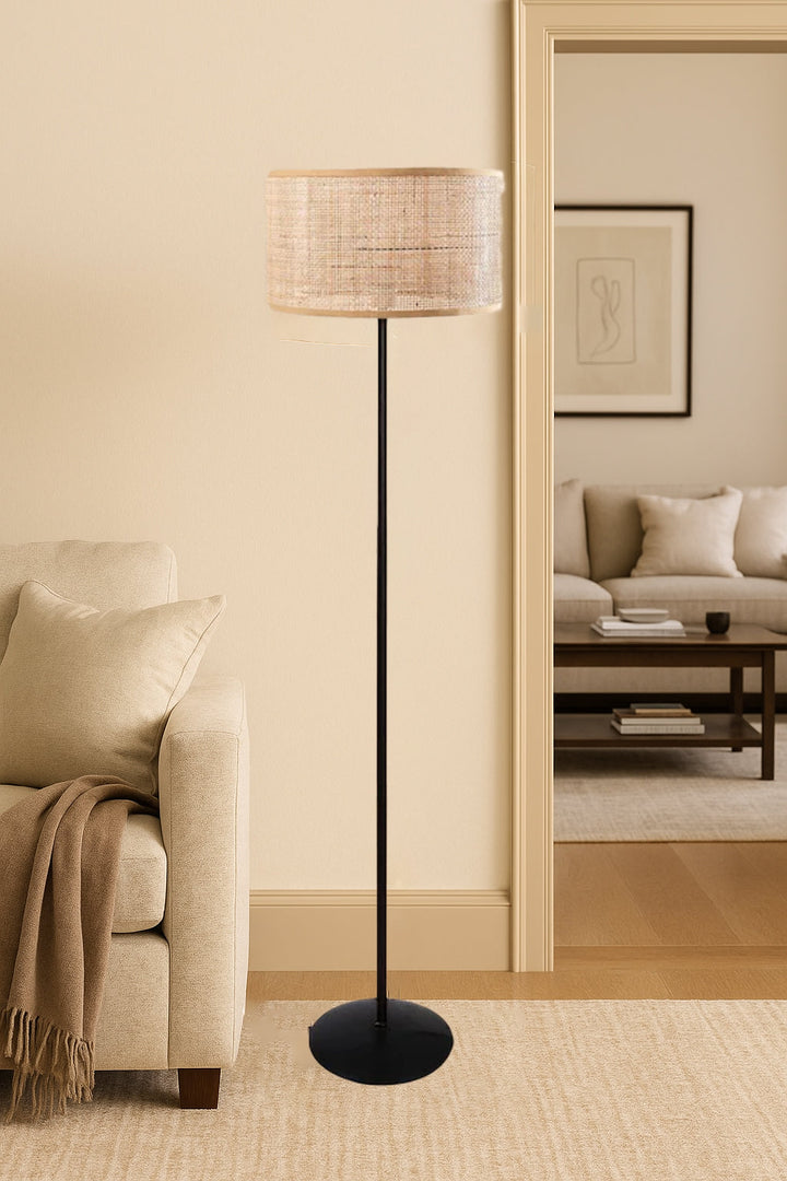 Luxury Rattan Handicrafts  Rattan Cane Webbing Floor Lamp Bamboo Floor Lamp Cane Floor Lamp Standing Lamp Wooden Standing lamp for Living Room...