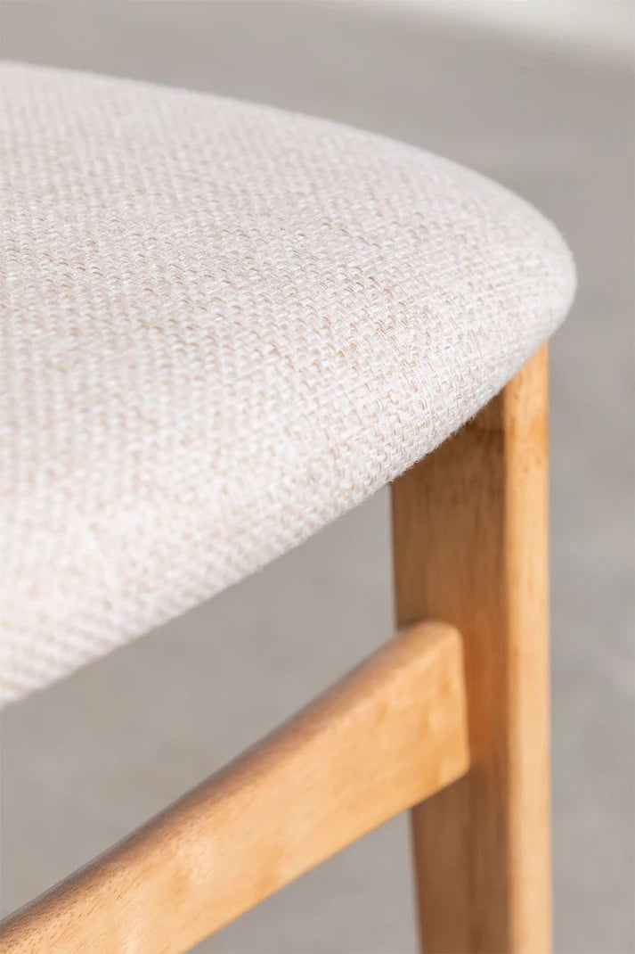 Rattan Dining Chair Teak Wood Finish | Woven Chair - Leivel