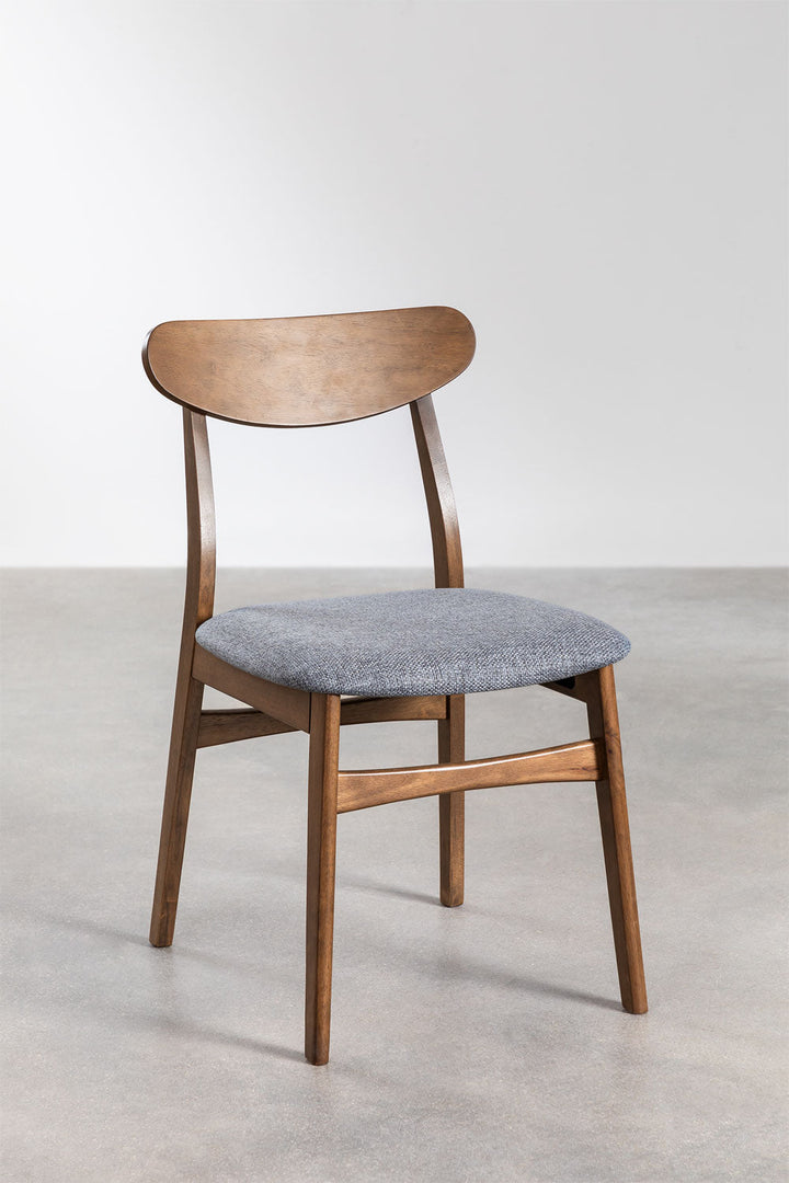 Rattan Dining Chair Teak Wood Finish | Woven Garden Chair - Cloda