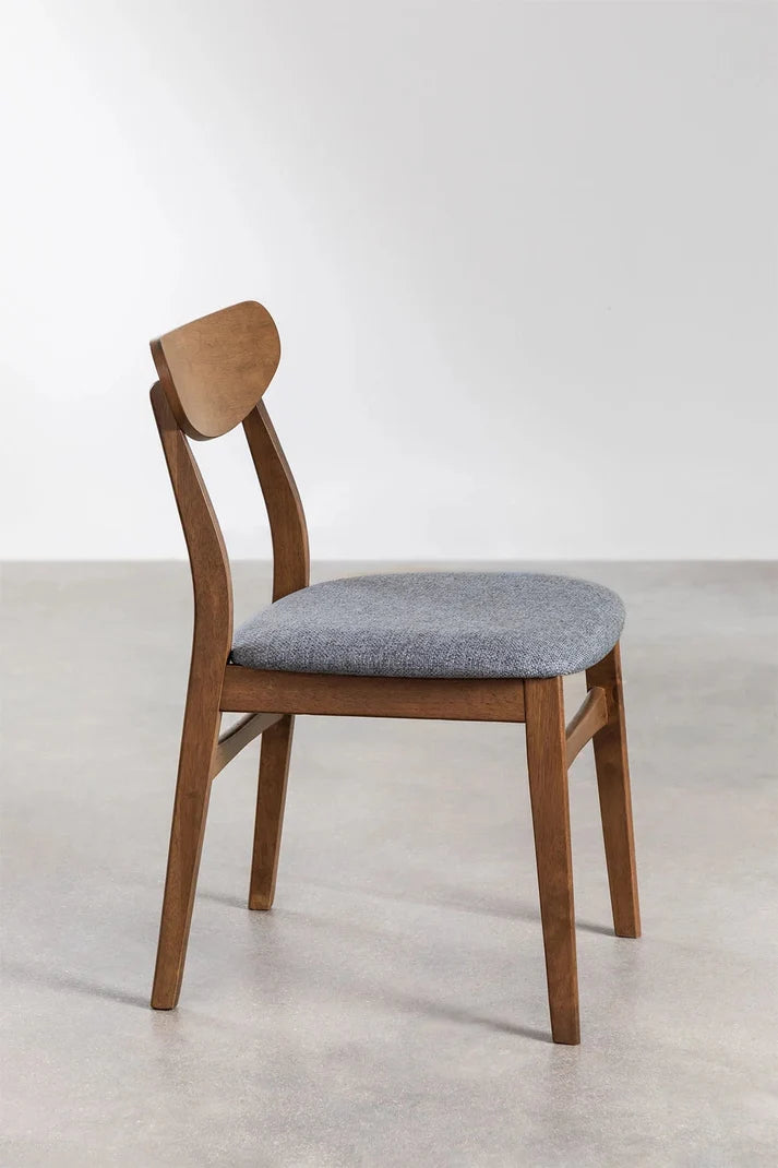 Rattan Dining Chair Teak Wood Finish | Woven Garden Chair - Cloda