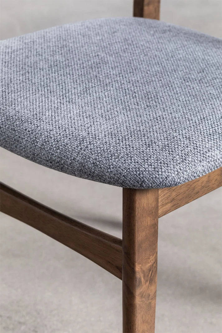 Rattan Dining Chair Teak Wood Finish | Woven Garden Chair - Cloda