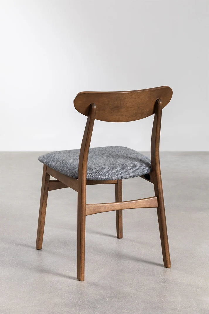 Rattan Dining Chair Teak Wood Finish | Woven Garden Chair - Cloda