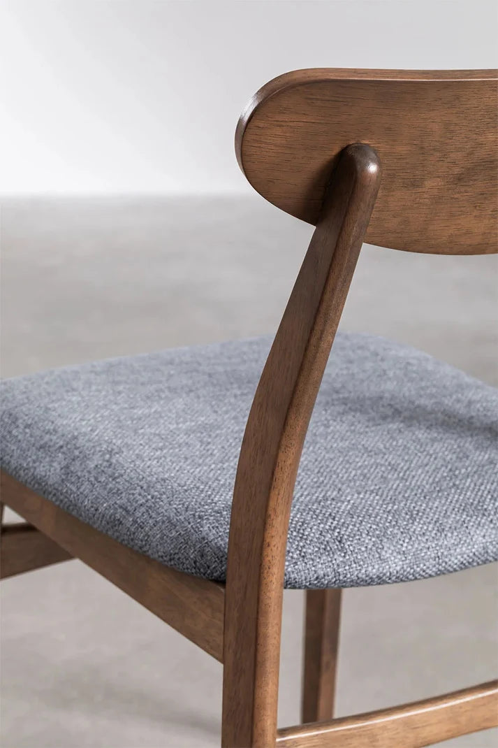Rattan Dining Chair Teak Wood Finish | Woven Garden Chair - Cloda