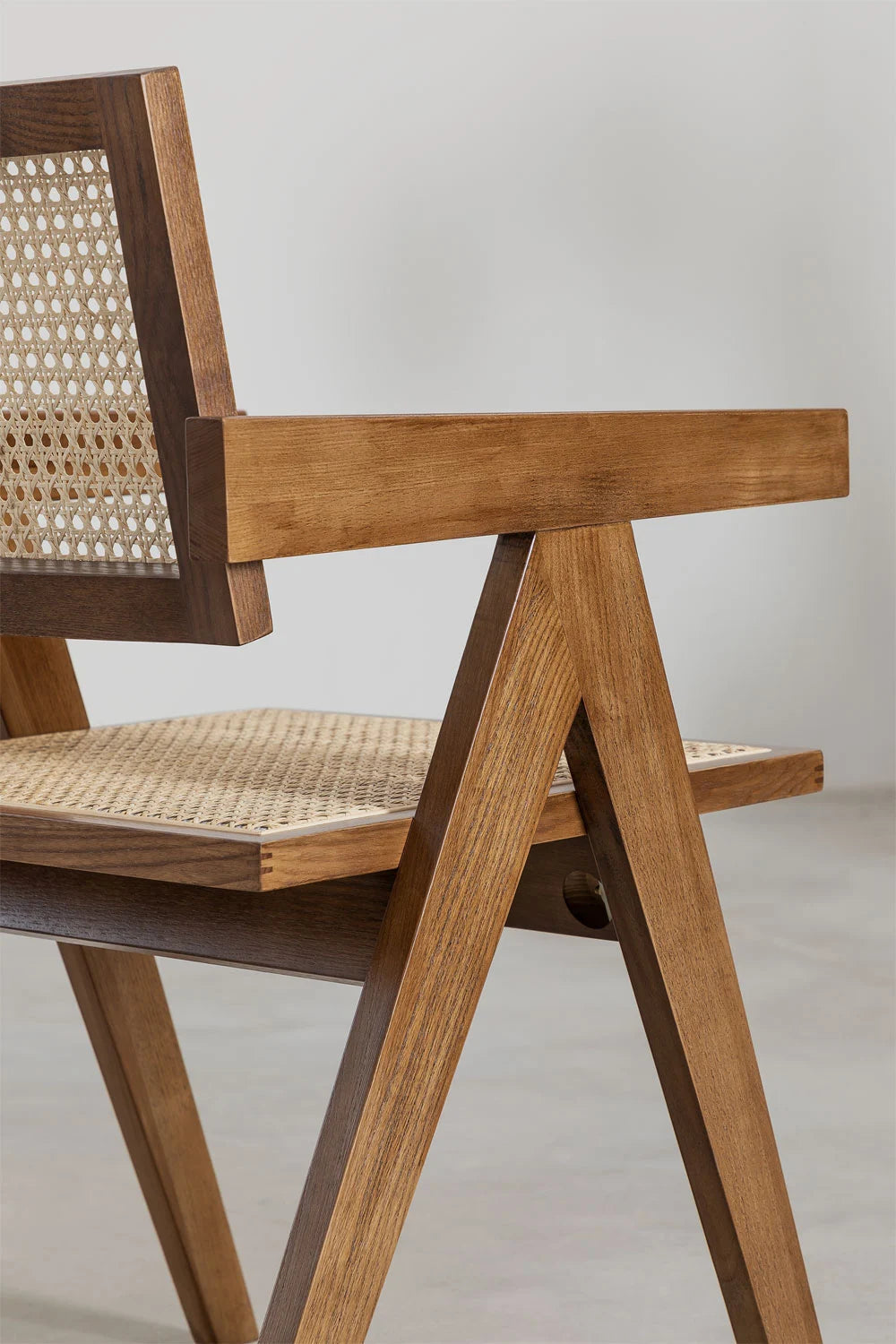 Rattan Dining Chair Teak Finish | Woven Garden Chair - Pryce