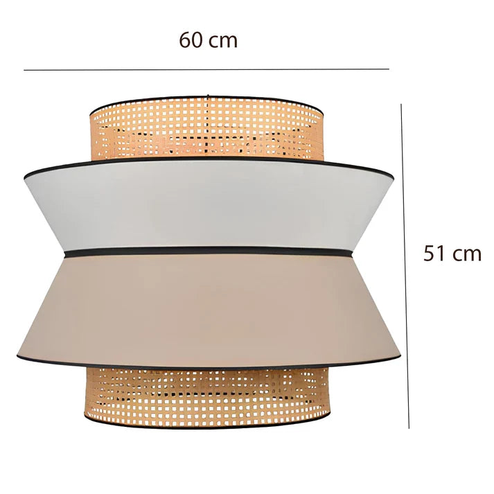 Rattan Hanging Light for Living Room | Bamboo Pendant Lamp - Raya
