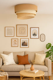 Jute Pendant Light for Hallway | Natural Hanging Lamp - Xerxes