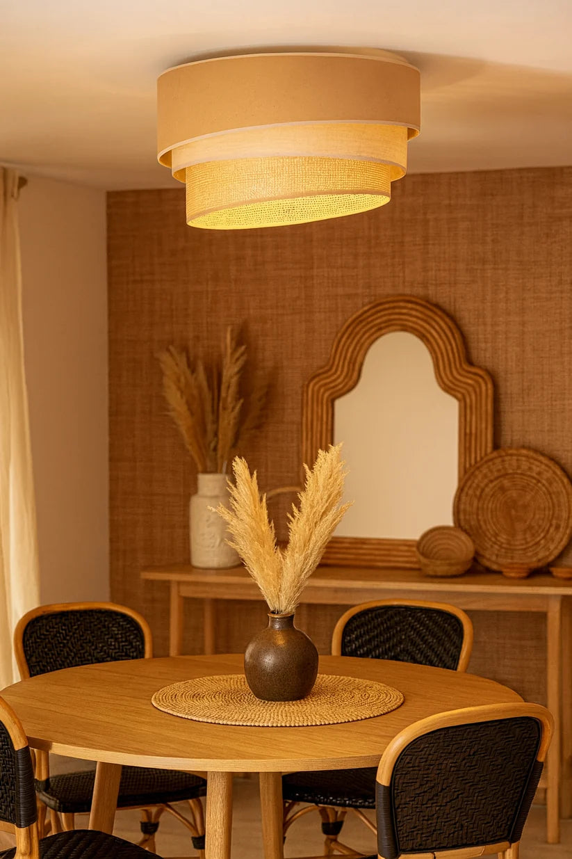 Jute Pendant Light for Hallway | Natural Hanging Lamp - Xerxes