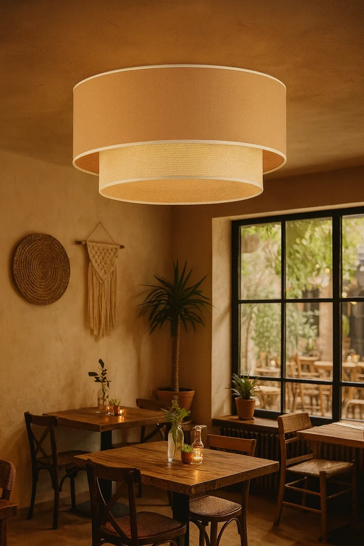 Jute Hanging Light for Bedroom | Natural Pendant Lamp - Rafe