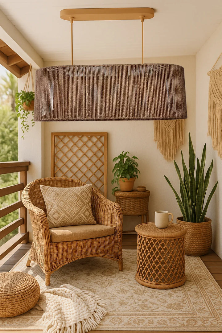 Wicker Chandelier for Living Room - Orlander