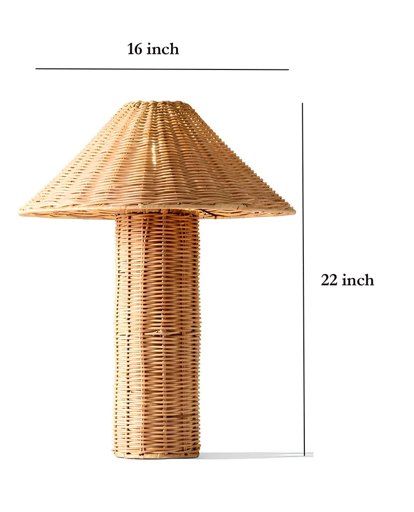 Rattan & Bamboo Table Lamp for Bedroom- Vance