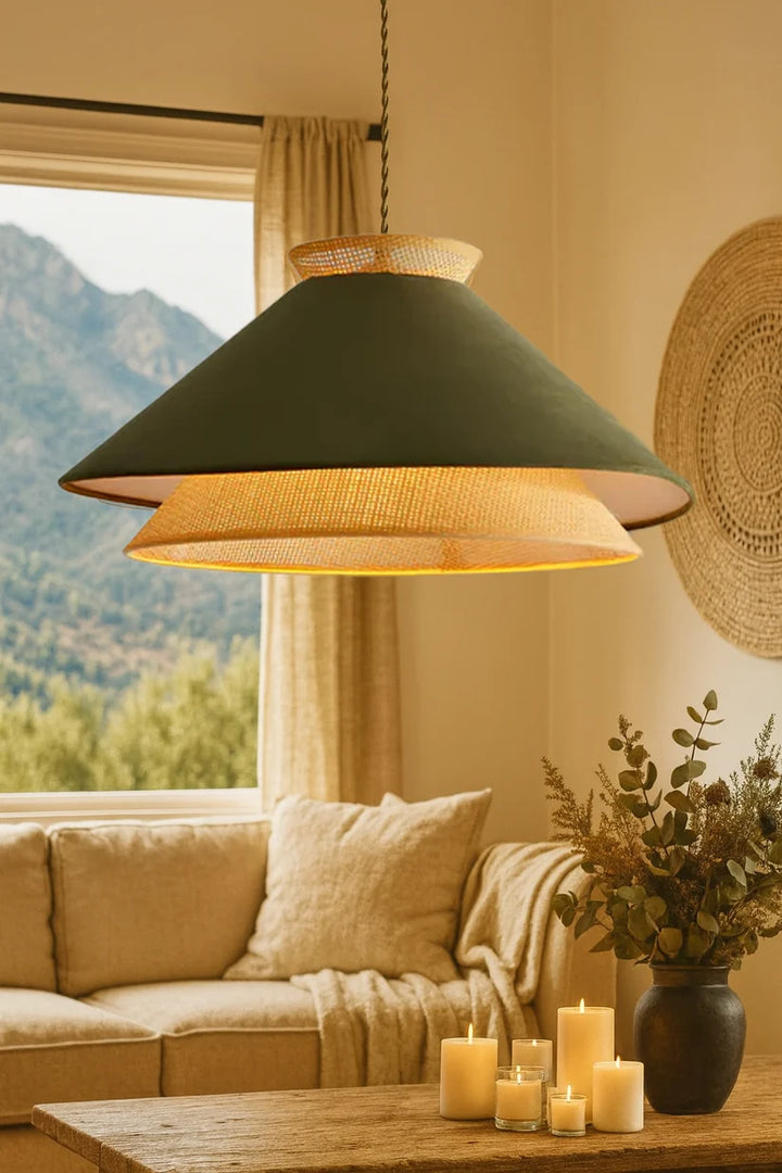 Wicker Hanging Light for Living Room- Simbaa