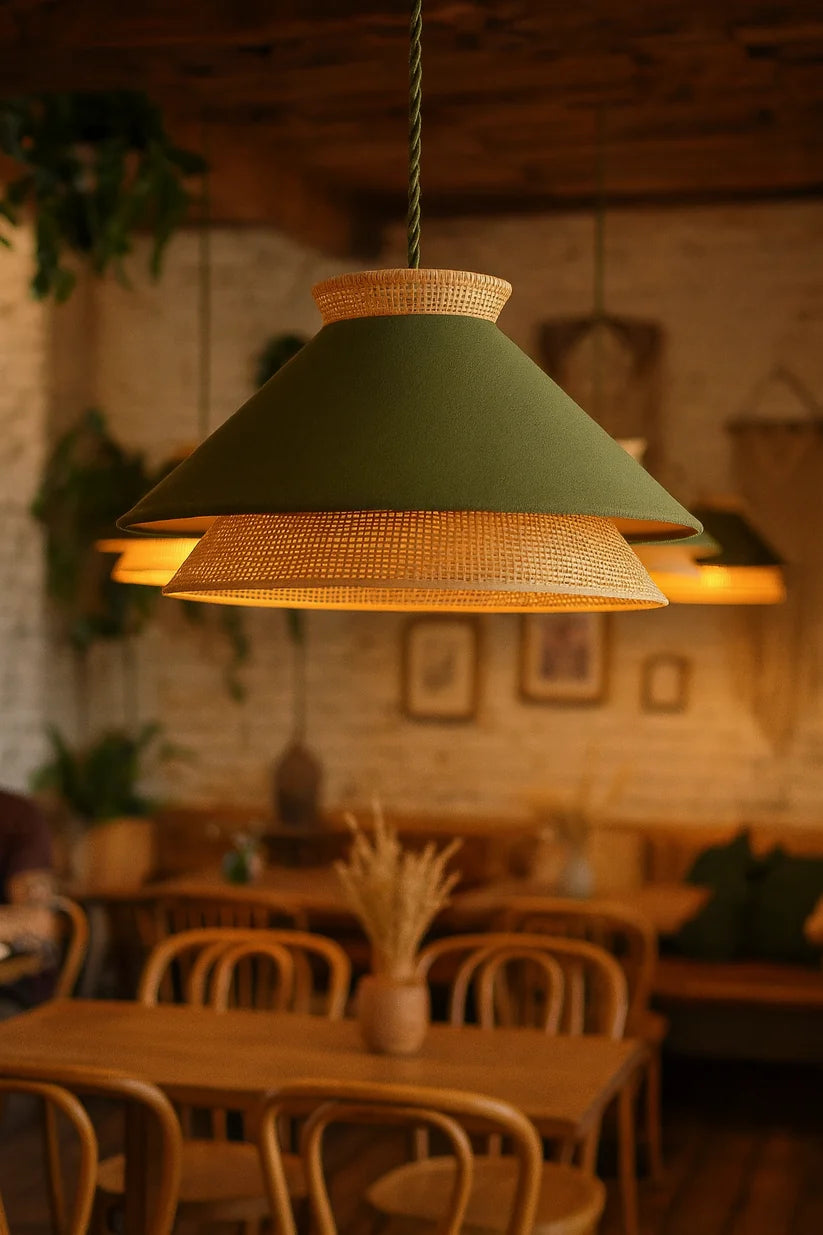Wicker Hanging Light for Living Room- Simbaa