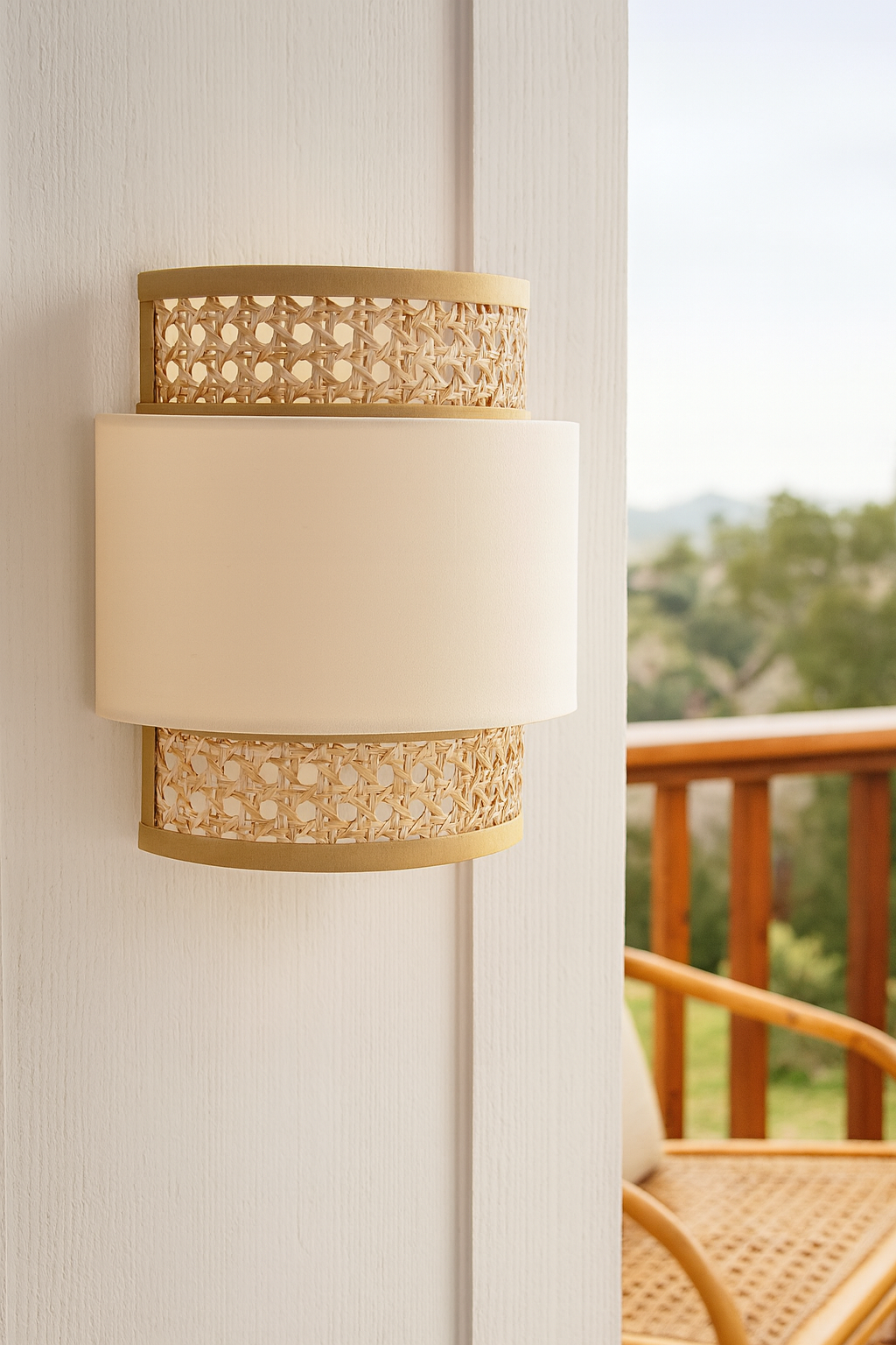 Bamboo Wall lamps For Living Room | Rattan Wall scones | Wicker Wall Lamps | Cane Wall Scones - Taara by Luxury Rattan Handicrafts  - Image 5