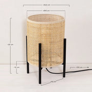 Rattan & Bamboo Table Lamp for Bedroom | Handmade - Mirai