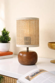 Rattan Table Lamp for Living Room | Handmade Table Lamp - Guinevere