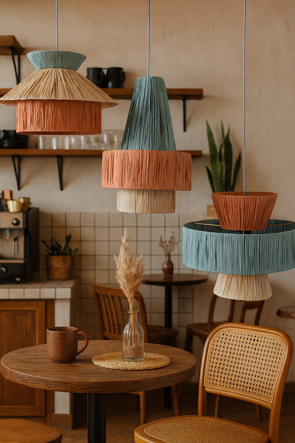 Raffia Hanging Light for Dining Room- Jaxon