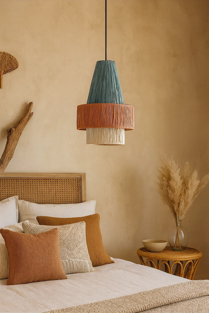 Raffia Hanging Light for Dining Room- Jaxon