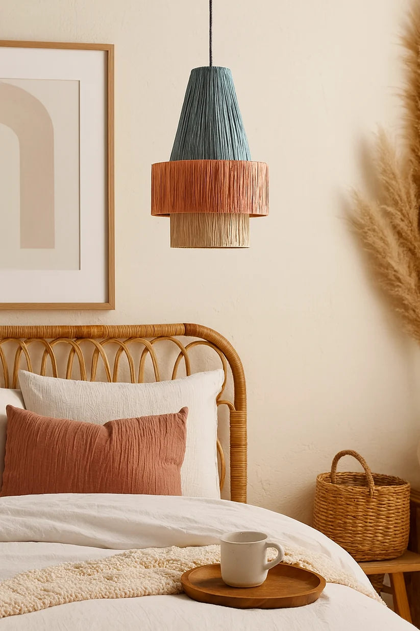Raffia Hanging Light for Dining Room- Jaxon